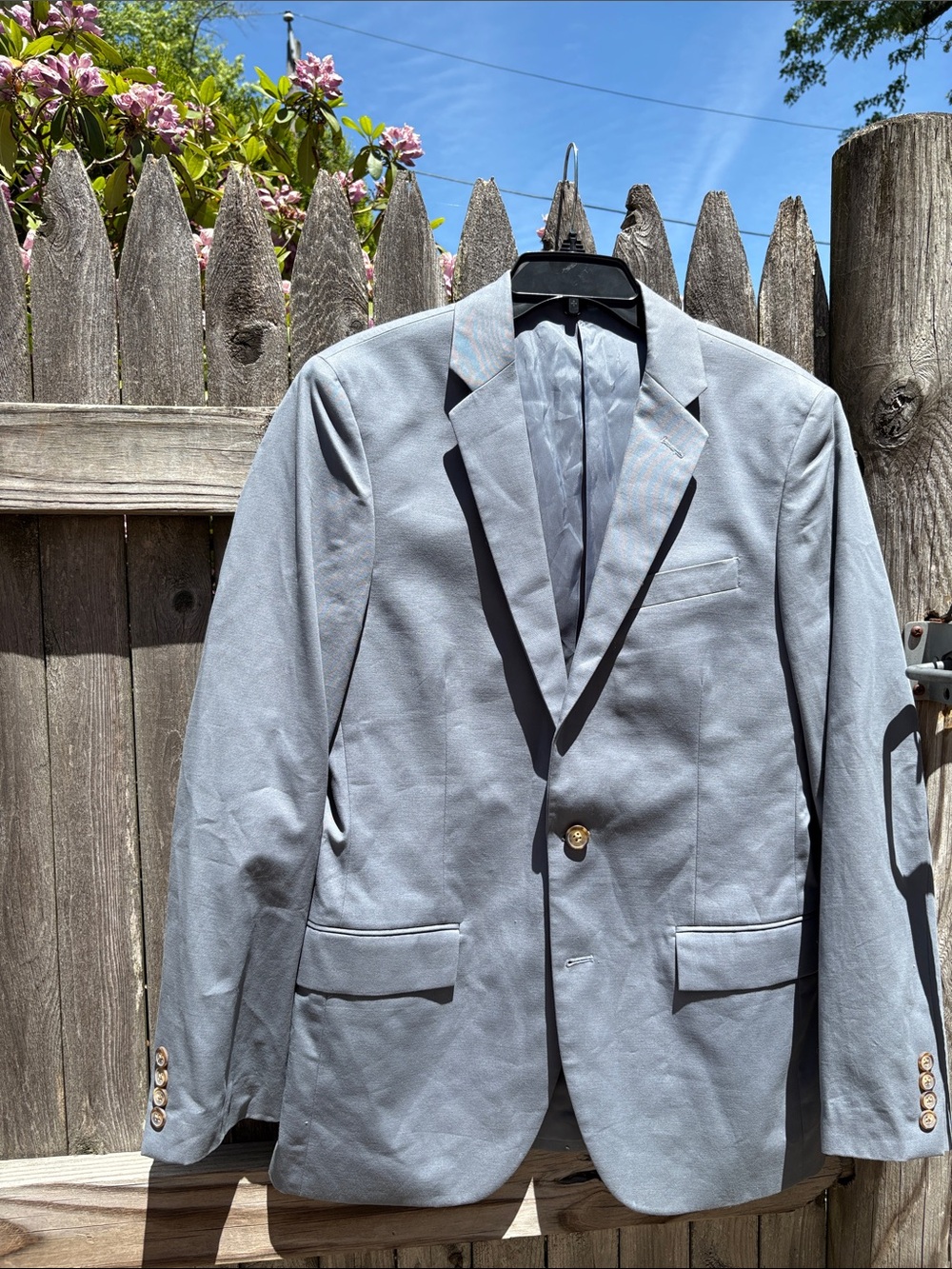 J. Crew size 38R slate blue cotton Thompson blazer. NWT!!